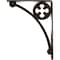 Ekena Millwork Crawley Wrought Iron Bracket, (Single center brace), Antiqued Pale Gold 1 1/2"W x 7 1/2"D x 10"H BKTM01X07X10SCRAPG - alternate 2